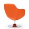 Manhattan Comfort Caisson Faux Leather Swivel Accent Chair in Orange and Polished Chrome, PK2 2-AC028-OR - alternate 6